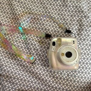 Iridescent Instax mini Camera with Strap